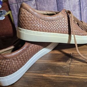 Johnston & Murphy Men’s Woven Leather Sneakers Brown Size 11.5M